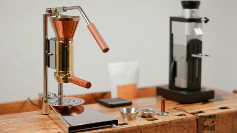 copper espresso machine