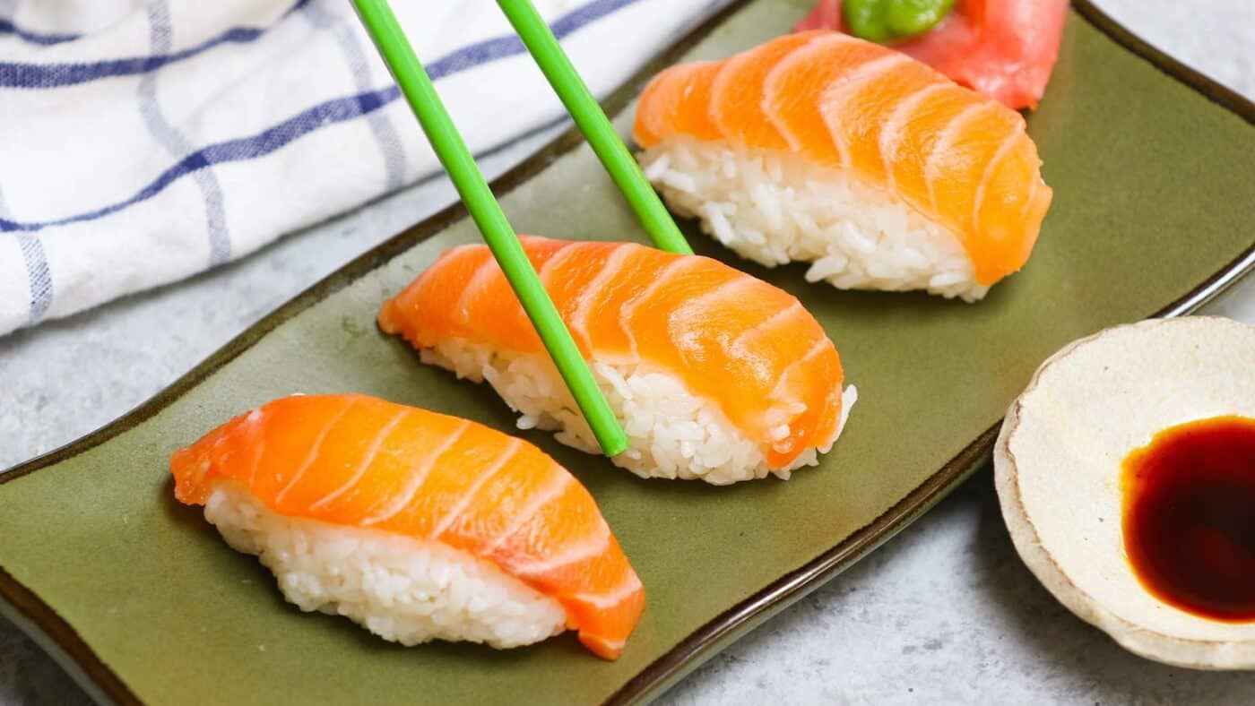 salmon nigiri pillow