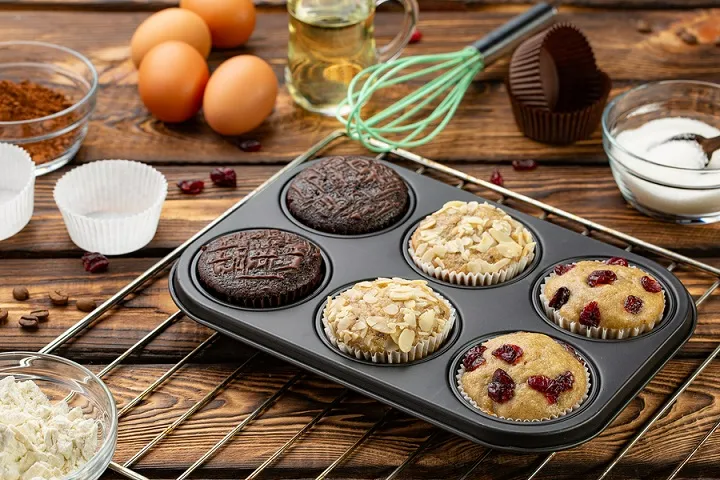 straight sided muffin pan
